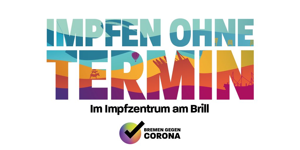Alle Bremer:innen ab 12 Jahre können sich bis Sonntag, den 9. Januar, täglich zwischen 9 und 19 Uhr ohne Termin im Impfzentrum am Brill impfen lassen.
Bitte achtet auf das dafür eingerichtete Ampelsystem: nur bei grünem und gelbem Licht ist eine spontane Impfung möglich.