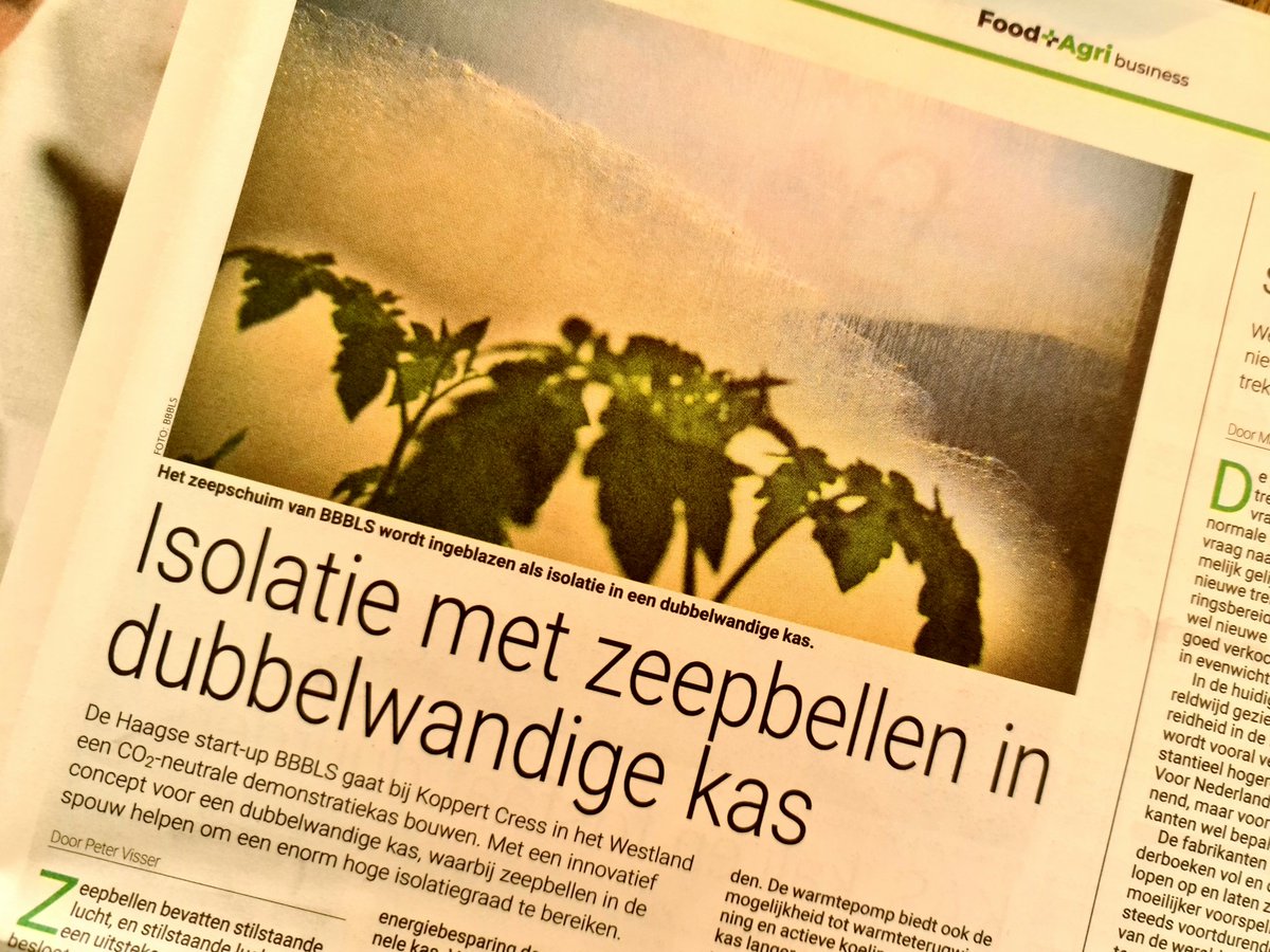 teamagronl's tweet photo. Landbouw ís 'gewoon' een innovatieve sector!
👇
80% energie kan bespaard worden met een dubbelwandige kas met bubbels van @BBBLSolutions
👇 https://t.co/zY0R5A5Jad