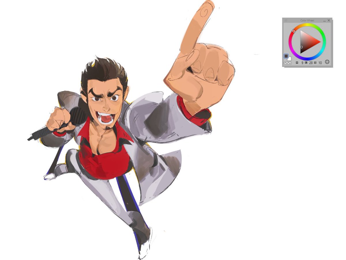 mr_kasuy's tweet photo. Got myself a new pc recently, so I drew this little Kiryu to test out my stuff. What song do you think he's singing ? https://t.co/u1X2o89Ilf