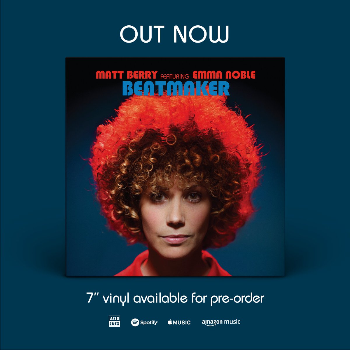 As premiered on the BAFTA Award-winning ‘Toast’ series (BBC 2) on 4th January, Acid Jazz Records presents ‘Beatmaker’, the new single from Matt Berry featuring Emma Noble. Out now on all streaming platforms and available to pre-order on 7” vinyl here >> smarturl.it/Beatmaker_MBEN