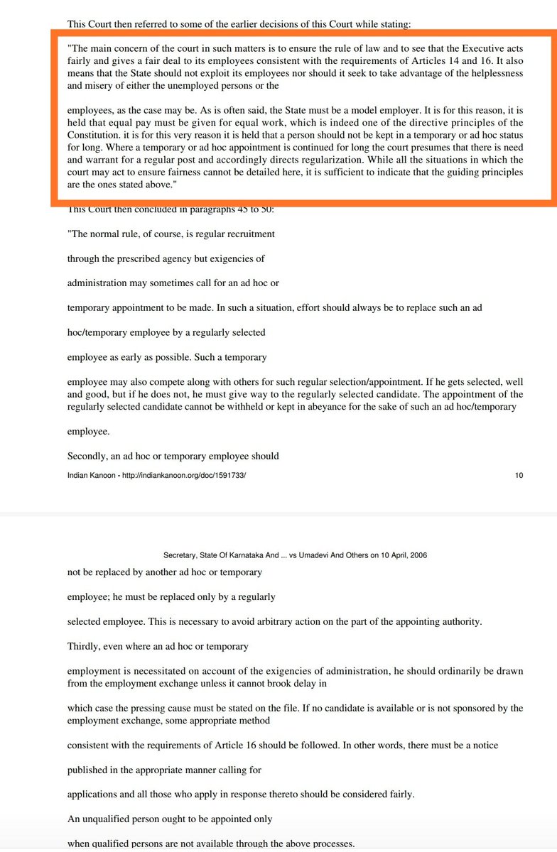 OGCEA's tweet image. 3.3.2021 Govt. Allow for Regularisation of Contractual As Per #UmaDevi Case also Provide Gist of this Judgment. So Is #ContractualRules2013 Framed As per said Judgment &amp;amp; where Article 14,16? Stop take advantage of the helplessness of Youth. Is CM @Naveen_Odisha  a #ModelEmployer?