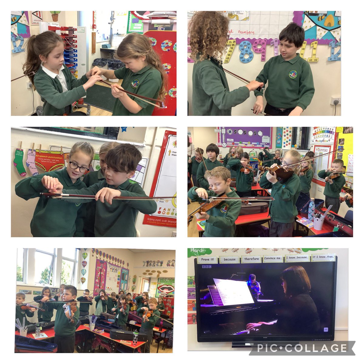 In Music, Class 4 enjoyed listening to Young Musician of the Year <a href="/BeneMorrisMusic/">Benedict Morris</a> and perfecting our violin and bow holds. 🎶 🎻 🎵