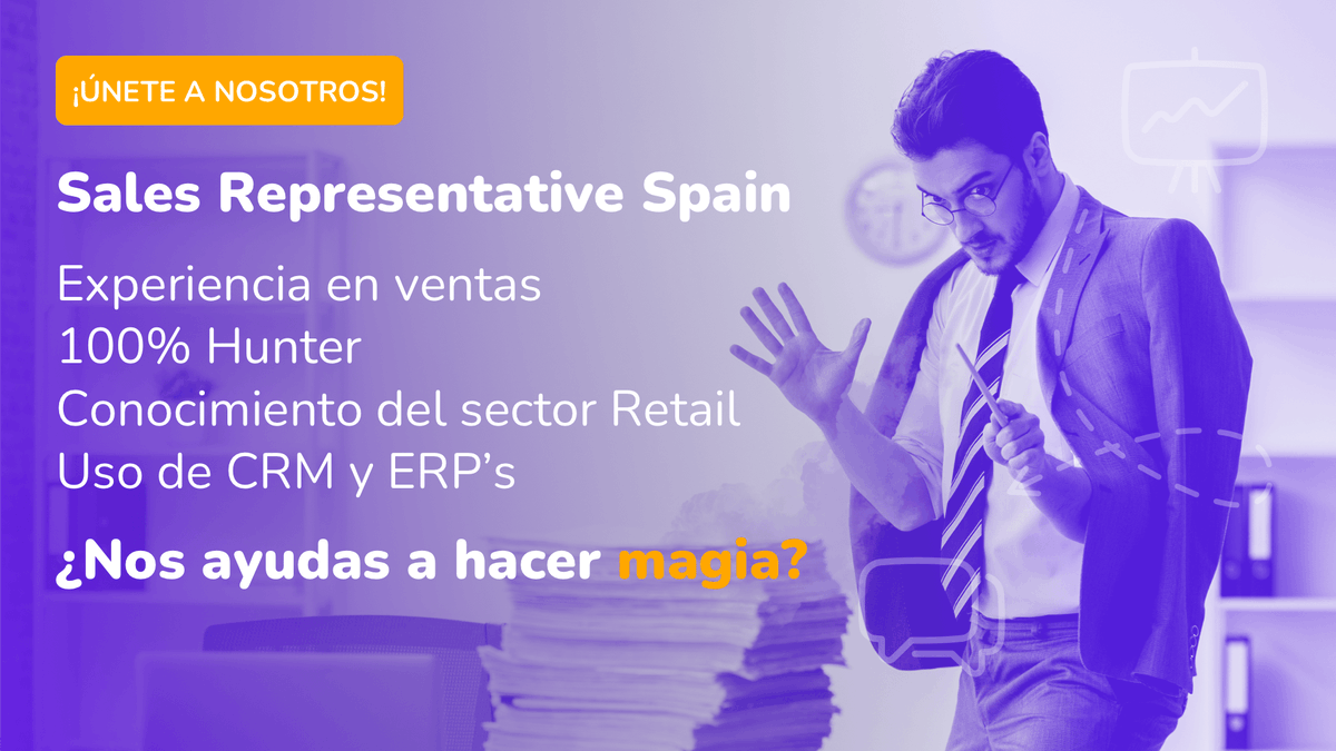 Analyticalways's tweet photo. ¿Nos ayudas a hacer magia? 🃏
¡Si llevas un par de años en el mundo del Retail y eres un crack de ventas te interesa! 👇
Necesitamos: 
⌛  2 – 3 años de experiencia en ventas (¿Te has aventurado en proyectos similares?). 

😎Perfil 100% Hunter
💻Uso de CRM y ERP’s

¿Te vienes? DM https://t.co/Y1JOKNmYMt