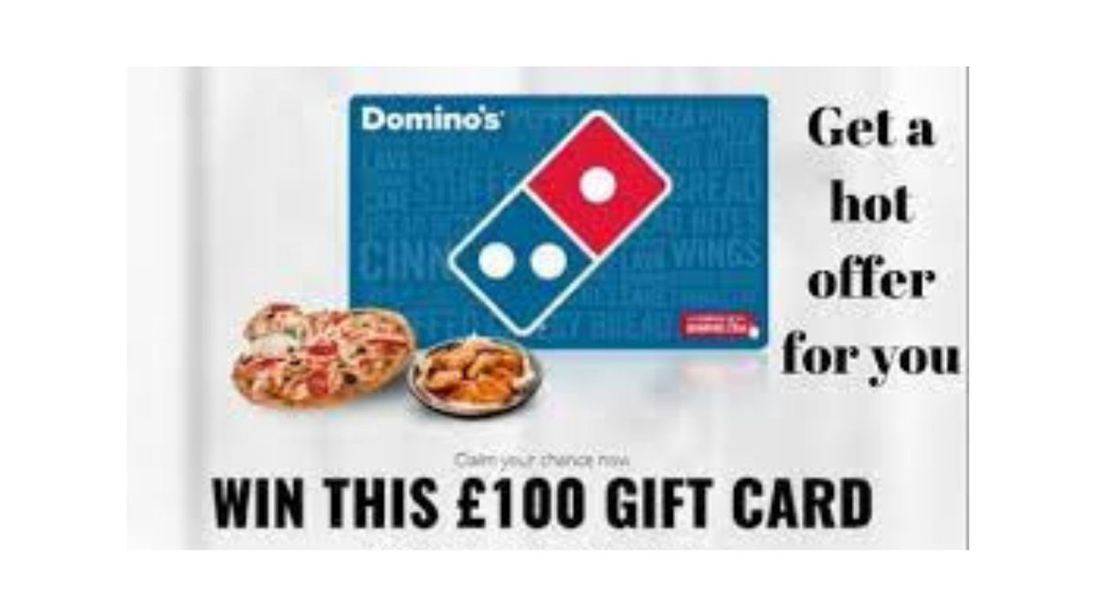 AmandaEEvans3's tweet photo. Thousand Of people Get a free £100 Dominos Gift Card!. If you would like to participate in the offer, This is for a limited time. grab it as early as possible.
To claim- CLICK HERE
https://t.co/yca2YTolF2

#KeirStarmer  #ThisMorning #Walmart https://t.co/mq1YdpsSE7