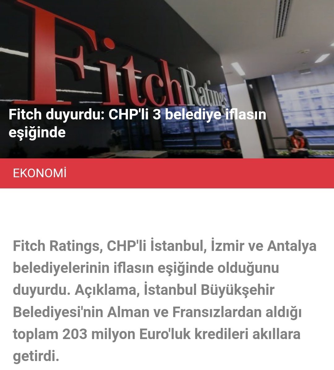 Kemal Kılıçdaroğlu, Fitch'ten de açıklama için randevu isteyecek misiniz?