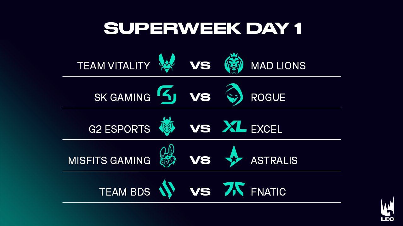 LEC on Twitter: "schedule is live, can't wait for superweek Check out