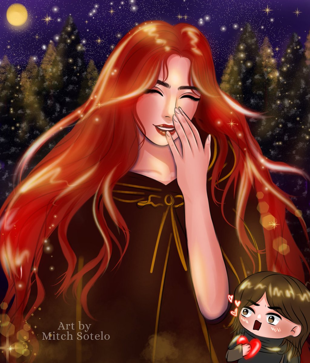sotelo_mitch's tweet photo. Queen Sollel laughing brightly for the first time under the moon shining brightly. Hakken on the corner hahaha❤️

First artwork for 2022✨
Mistress Of Flame Chapter 41
@cece_lib https://t.co/bGLoFl7Kvl