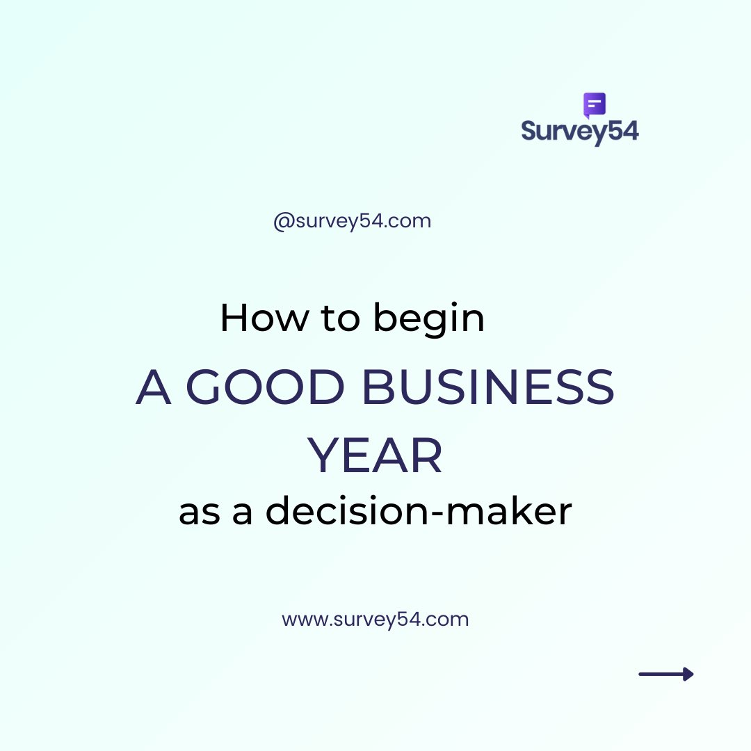 Survey54_'s tweet image. Looking forward to a good business year? Here is how you can begin a good business year as a decision maker in your business/organization/startup 👇🏿.

Share other tips your have with us in the comment section.
#BusinessThread