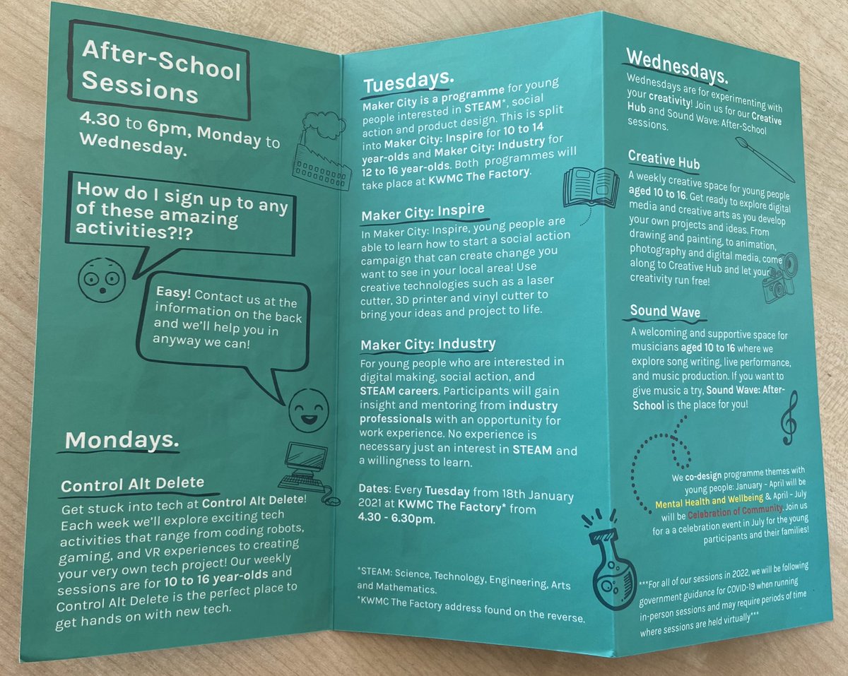 New Year, New Programme 🎉 we have soo much going on this term at <a href="/jumpkwmc/">Jump Studios</a> Our theme is Mental Health &amp; Wellbeing - co-designed with Young People. So we will be running our creative, technology &amp; music sessions with the theme running through. Pick up a leaflet if you see one 😍