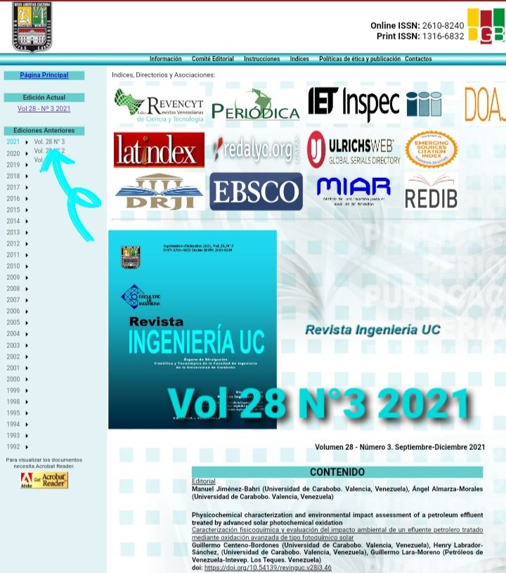 El Volumen 28 N°3 Diciembre 2021 está disponible en línea. servicio.bc.uc.edu.ve/ingenieria/rev…