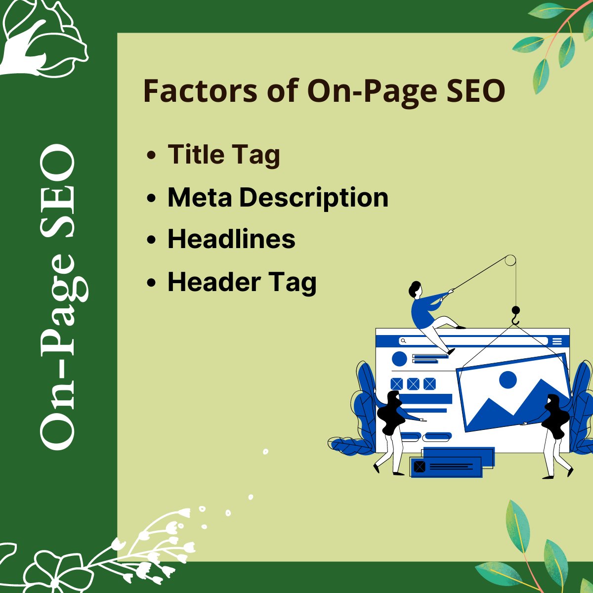 skilsets's tweet photo. 𝗢𝗻-𝗣𝗮𝗴𝗲 𝗦𝗘𝗢: -
𝗢𝗻-𝗣𝗮𝗴𝗲 𝗦𝗘𝗢 (is also known as 𝐎𝐧-𝐒𝐢𝐭𝐞 𝐒𝐄𝐎) refers to optimizing web pages to improve search engine ranking and even organic traffic.
Check out my blog on 𝐎𝐧-𝐏𝐚𝐠𝐞 𝐒𝐄𝐎: -
https://t.co/wKPpqqfTGt
#SEO #Blogs https://t.co/75fKbSf0M4