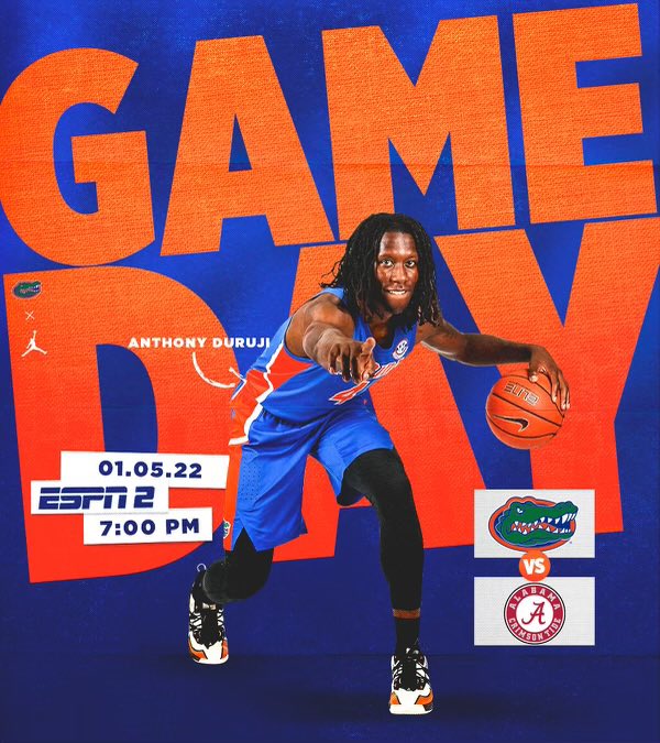 GatorsMBK's tweet photo. 𝗖𝗼𝗻𝗳𝗲𝗿𝗲𝗻𝗰𝗲 𝗼𝗽𝗲𝗻𝗲𝗿 🔜

🆚 No. 15 Alabama 
📍 Gainesville 
⏰ 7 p.m.
📺 https://t.co/aOP0w9n06D
📊 https://t.co/YxyrouLPZL

#GoGators | #GatorsHoop https://t.co/5A4dZUpCTG