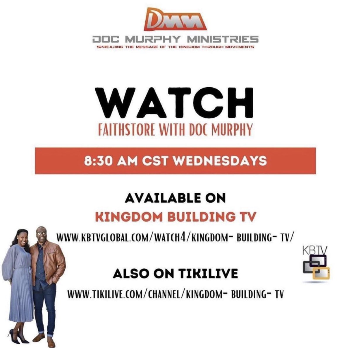 pastordoc's tweet photo. The Faithstore TV Program airs every Wednesday at 8:30am CST (4:30pm in Africa). You can watch it here: https://t.co/SCJnTu8fi3 

or go to: https://t.co/E4MM03oODH https://t.co/Y3xdmhPzfp