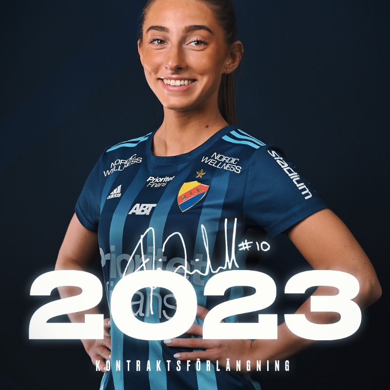 DIF_Fotboll's tweet photo. DIF förlänger kontraktet med urdjurgårdaren Tilde Lindwall som gläds åt fortsatt spel i den blårandiga tröjan

– Det känns jättebra att skriva på. Jag tror att vi kan ha något väldigt intressant på gång och jag är väldigt taggad på nästa säsong