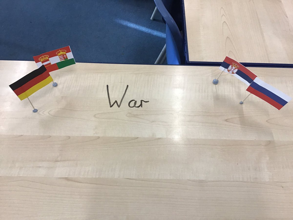 SouthfieldYear6's tweet photo. Welcome back to school Year 6! We have had a great morning exploring the events leading up to the start of WW1. #year6 #launch #ww1 https://t.co/zToSJ9VTCB