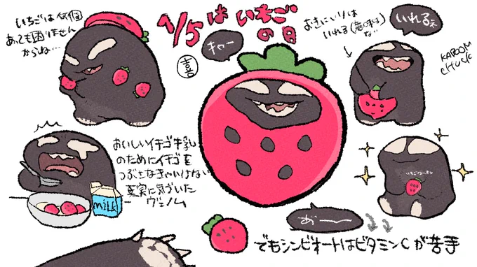 いちごの日🍓といえば、おなじみ、ふわふわヴェノム 