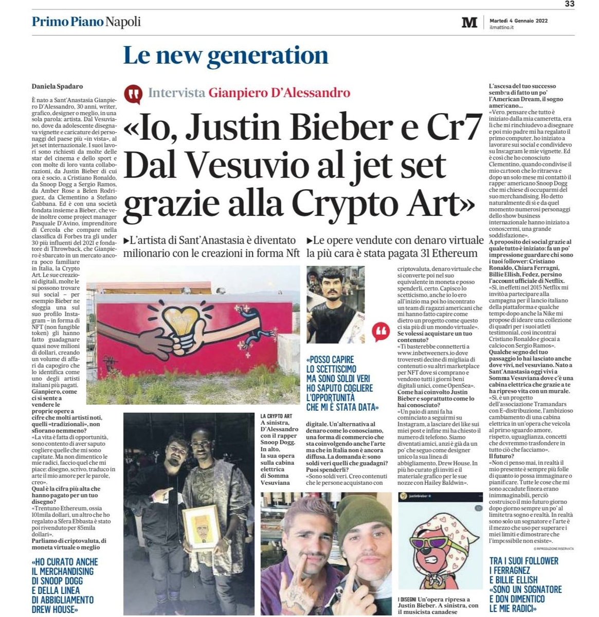 tramandars's tweet photo. @mattinodinapoli intervista #Gianpiero, designer vesuviano con cui siamo fieri di aver collaborato. #NFT, #cryptovalute e #metaverso in un momento in cui il contesto dell'#arte è sempre più ibrido. L'artista ha venduto circa 6.8000 NFT, disponibili su @inBetweenersNFT #NFTartist https://t.co/2lx3L7Q0P4