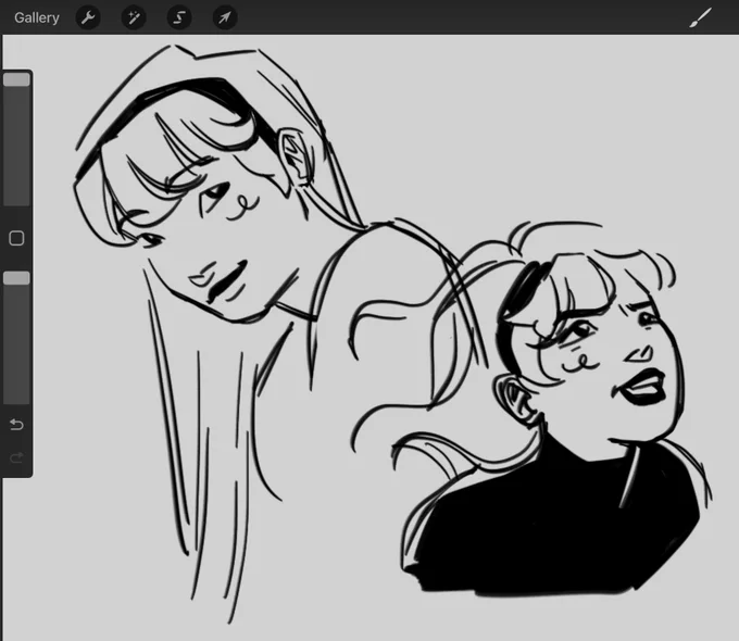 wip sketching little gwens in class 