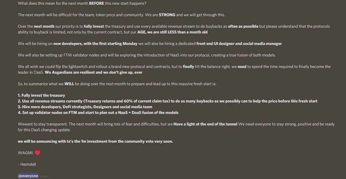 Welcome to the LARGEST announcement in DaaS history. We have the light at the end of the tunnel and we will reach it. 

WAGMI ❤️🚀