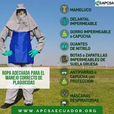 #IMPORTANTE Vas a aplicar agroquímicos?
🙋‍♂️ Recuerda siempre utilizar el Equipo de Protección Personal, así proteges tu salud y la de tu familia de efectos negativos.
Más información en el siguiente link 👉 bit.ly/2kq9Z5W
#TodosSomosAPCSA #AgriculturayAmbiente