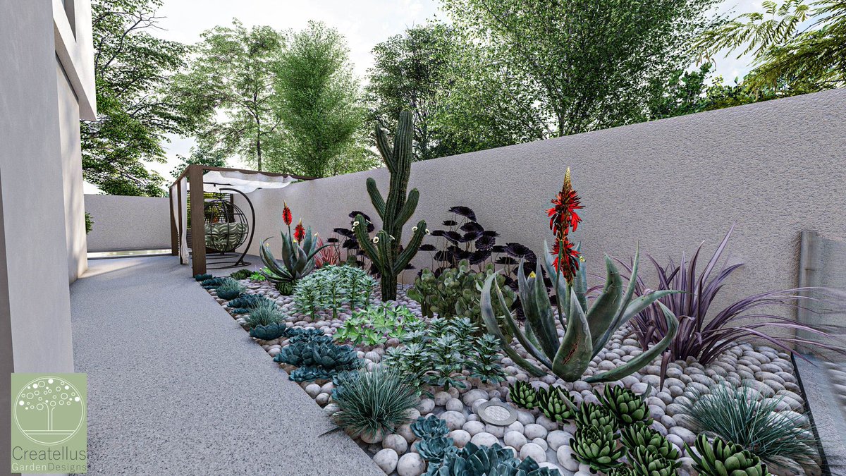 New year, new gardens! #exotic #garden #designtwitter #gardens #Flowers #plants #Colors #pebbles #landscape