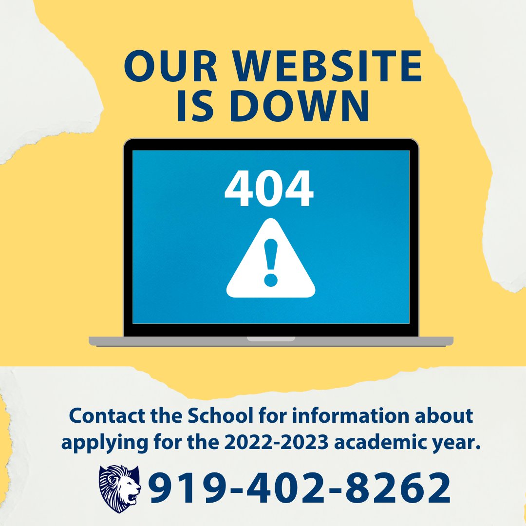 Due to a nationwide outage with our website provider, our website is currently unavailable. Our application portal (Veracross) is still up and running for you to start or complete your application. Don’t hesitate to contact us at 919-402-8262.