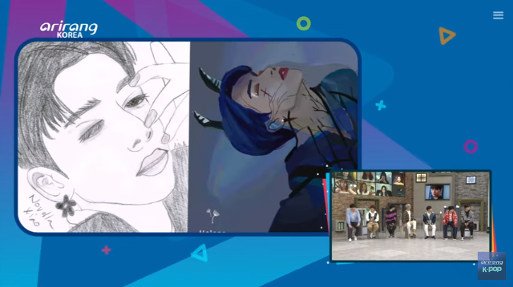 thegalaxybyINE's tweet photo. my Xiao drawing (left one) was shown on After School Club !!
#UP10TION_ASC #Novella #업텐션 @UP10TION https://t.co/9sIkznZld0