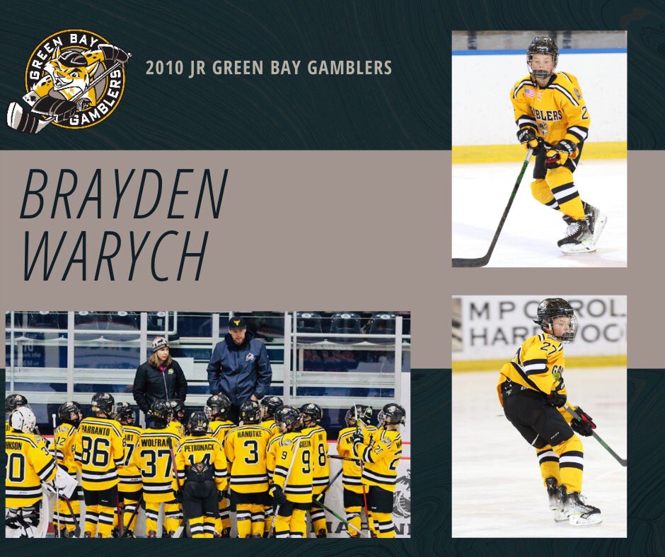 2010JrGamblers's tweet photo. Meet the 2010 Jr Green Bay Gamblers - Brayden Warych  #team #WeAreAllIn https://t.co/ZDkSaZJBHz