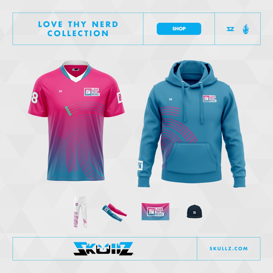 Be sure to check out the new collection from <a href="/lovethynerd/">Love Thy Nerd</a>! These nerds look GOOD! Grab yours today skullz.com/collections/lo… #GearUpGameOn