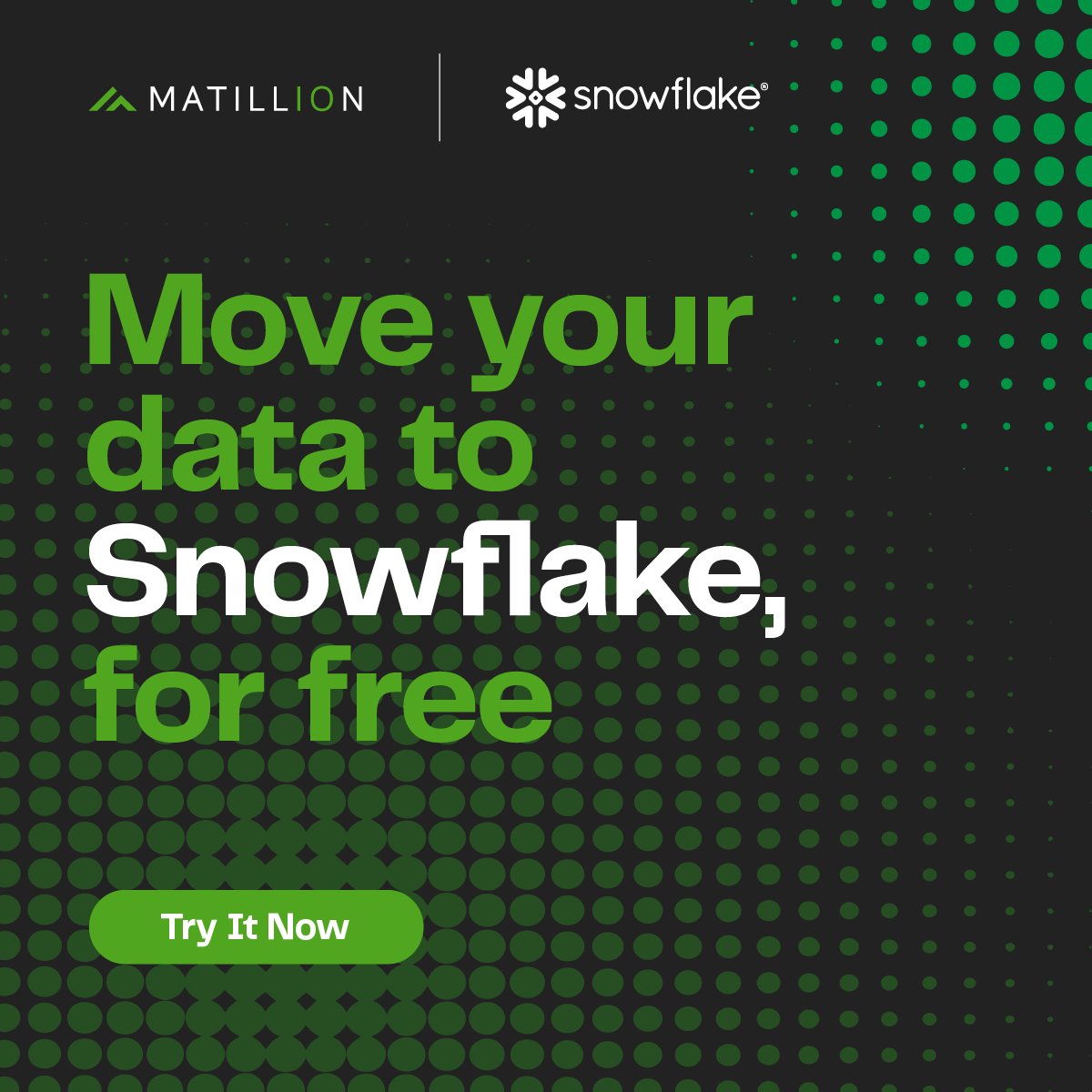 matillion's tweet image. Migrating to Snowflake? Try out Matillion Data Loader, our free SaaS-based data pipeline tool that provides quick and easy access to your data, saving your developers time and accelerating decisions. Get started here: matillion.com/products/data-…

#datapipeline #datamigration