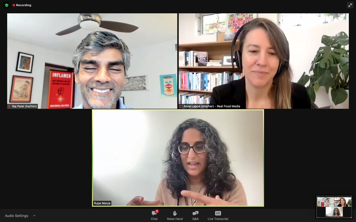 glugable's tweet photo. How to feed the world without damaging the planet...

Inflamed: Deep Medicine And The Anatomy Of Injustice with @annalappe @_RajPatel &amp; @DrRupaMarya 

Beautifully incite full. Thank you!! @ORFC #ORFC22 https://t.co/FtErrGFAuw