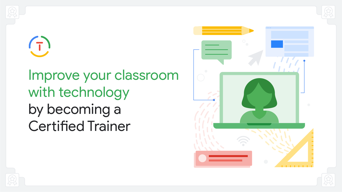 Apply to be a Google Certified Trainer! Foster change and efficiency in the educator community by helping teachers use #GoogleEdu tools in their classrooms: goo.gle/3dzWhoW