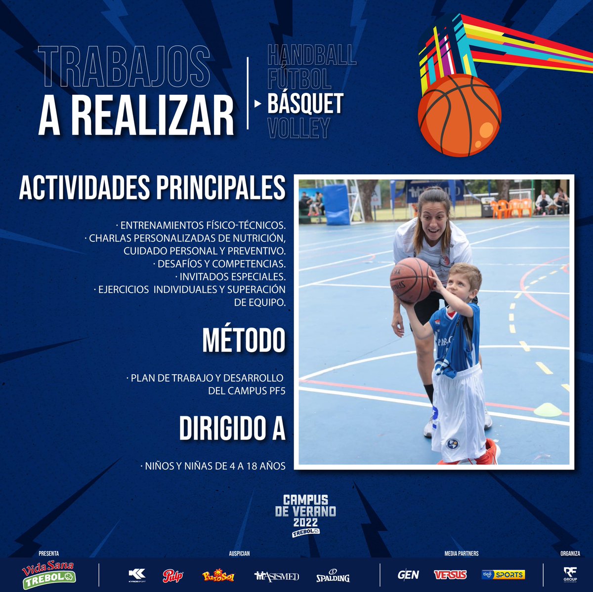 CampusPF5's tweet photo. ¡Te estamos esperando! 🏀
Lo mejor del Básquet, en cuanto a aprendizaje y valores.
Desde el Campus PF5, liderando el Básquetbol en esta edición de Campus de Verano que se viene, @Paoferrari57 😎
Inscribite hoy mismo !!
#RFGroup #RFEventos #CampusDeVerano #Campus2022 https://t.co/9TLiseuG2E