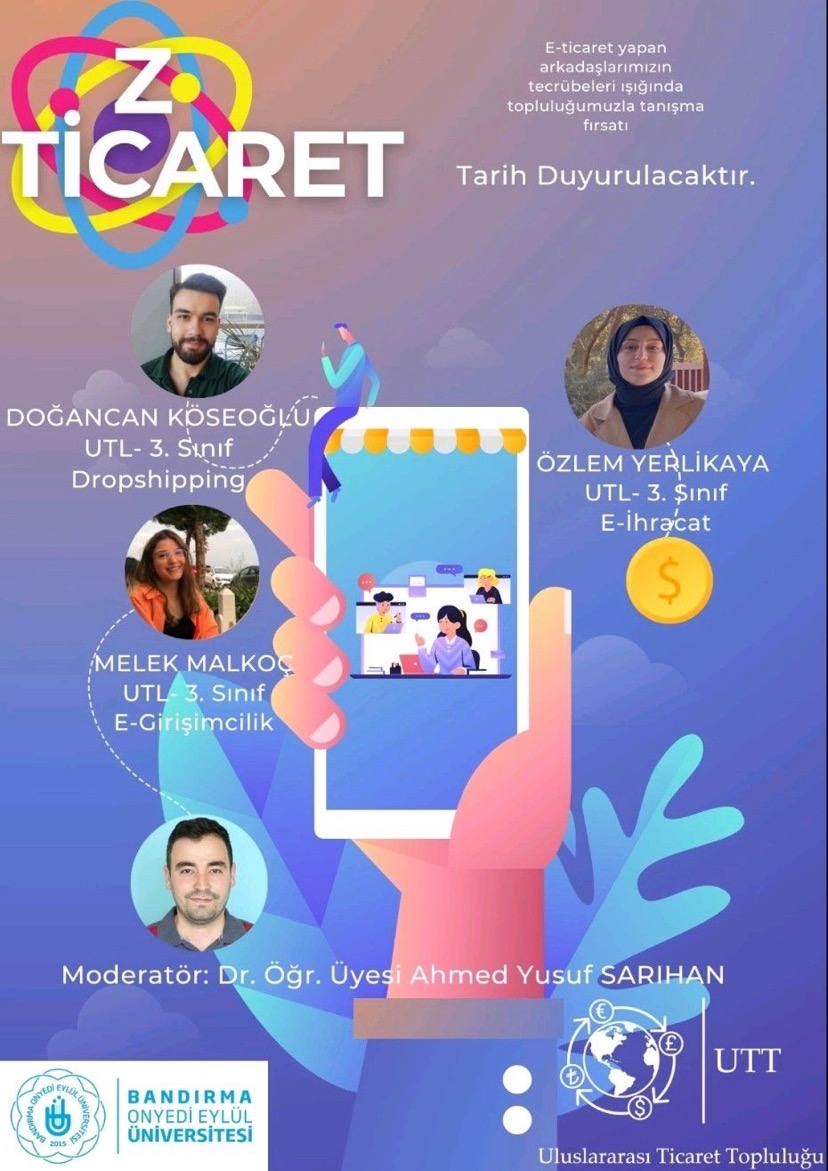 Z-Ticaret Etkinliğimiz başlıyor!!
E-ticaret yapan arkadaşlarımızın tecrübeleri ışığında topluluğumuzla sizde tanışabilirsiniz. 

<a href="/bandirmauni/">Bandırma Onyedi Eylül Üniversitesi</a>