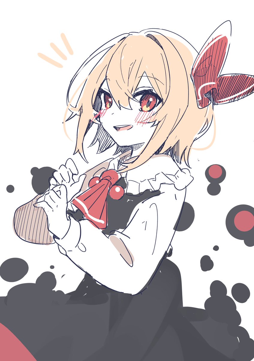 rumia 1girl blonde hair solo ascot red eyes red ascot shirt  illustration images