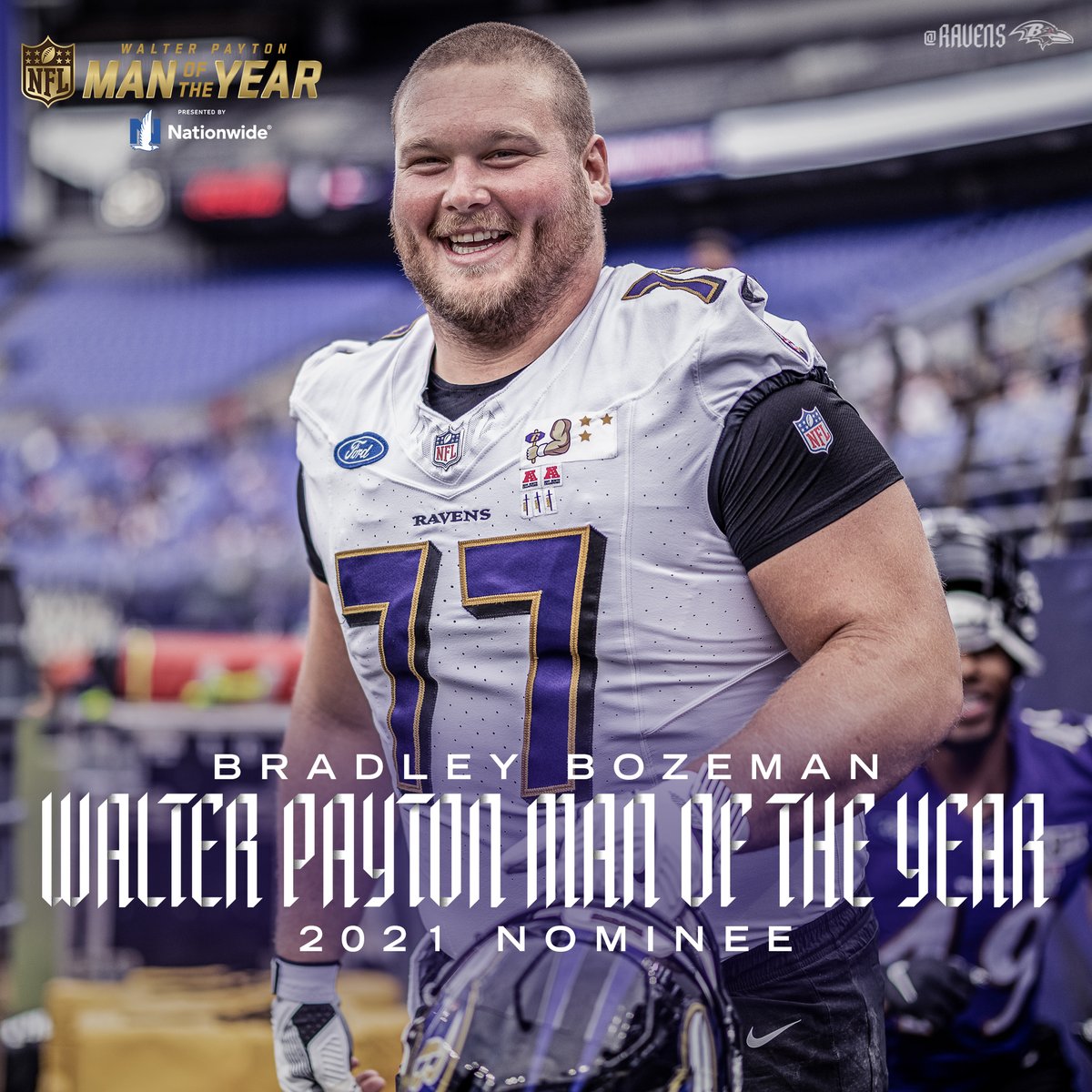 Baltimore Ravens (@ravens) on Twitter photo Votes count double today for the #WPMOYChallenge!
RT to vote for <a href="/BSBoze/">Bradley Bozeman</a> to benefit his foundation! Votes count double today for the #WPMOYChallenge!
RT to vote for <a href="/BSBoze/">Bradley Bozeman</a> to benefit his foundation!
