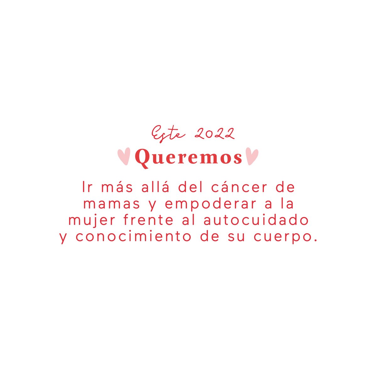 Este año queremos ir mas allá de la prevención del cáncer de mama, queremos empoderar a las mujeres frente al autocuidado y conocimiento de su cuerpo ❣️

¡Junto a todas ustedes esperamos lograr grandes cosas!