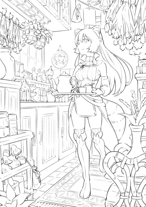 skeb進捗✍️
線画完成☀️ 