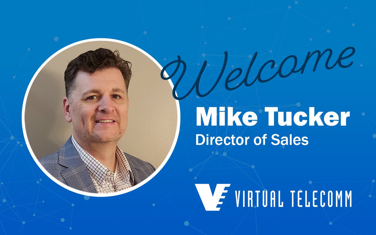 VirtualTelecomm's tweet photo. 2022 is already off to an exciting start! We're pleased to announce that Mike Tucker has joined our team as Director of Sales. Mike has over 25 years of telecommunication, sales, and leadership experience. Join us in congratulating Mike on becoming part of our team—welcome to VT! https://t.co/y4m29vz8OY