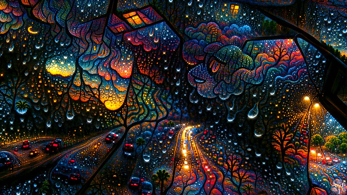 RhysDPM's tweet photo. A handful of stills from Every Wall! 
What's your number 1? I think the rain is mine

#art #abstract #digitalart #generativeart #psychedelic #psychedelicart #nature #raining #trippy #journey #chill #abstractart #4k #SURREALISM https://t.co/j6kyastuze