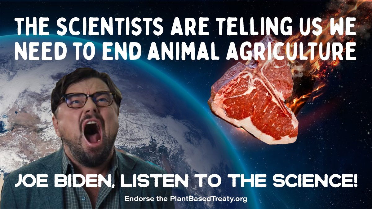 BClimateSave's tweet image. What😵
Biden is going to let the comet hit the earth? 

Redirect the comet by redirecting subsidies from meat to plant-based food! 

@SecVilsack @USDA @POTUS @FLOTUS @JohnKerry @SecGranholm 
@EPA
#StopBidenMeatComet @Plant_Treaty #DontLookUp