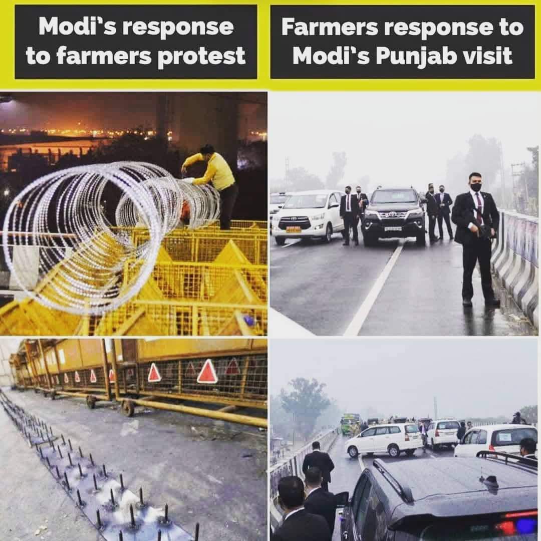 Parmindermalak's tweet photo. #GoBackModi #FarmersProtest #Punjab ਸਮਾ ਸਮਾ ਸਮਰੱਥ, ਕੱਲ ਤੇਰਾ ਸੀ ਅੱਜ ਸਾਡਾ #KissanMajdoorEktaZindawad https://t.co/Cgr6QoMLW6