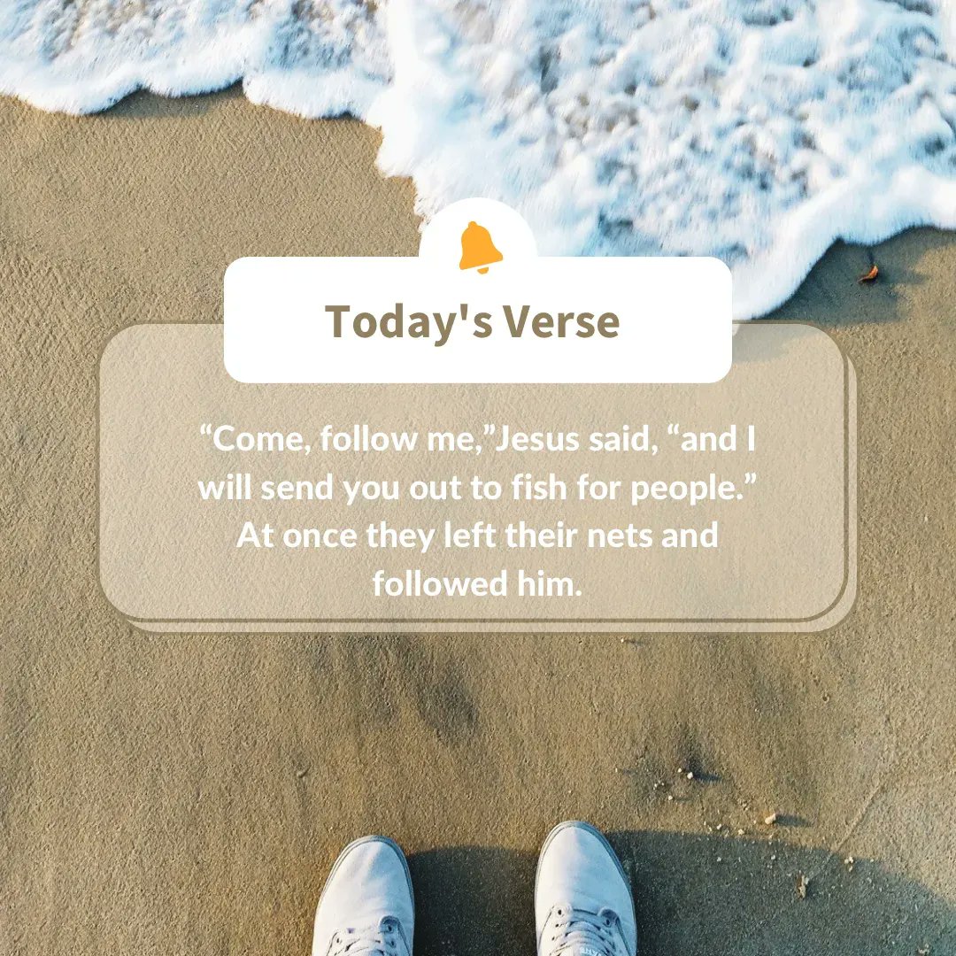 Warrior_PC1's tweet photo. Matthew 4:19-20

Before being disciples, Peter and Andrew were just simple fishermen. And yet, without hesitation they followed Jesus when he called them to be more than fishermen and become FISHER'S OF MAN. As you can see, even Jesus loved a good pun every once in a while.

#yes https://t.co/grSYh5hqjd