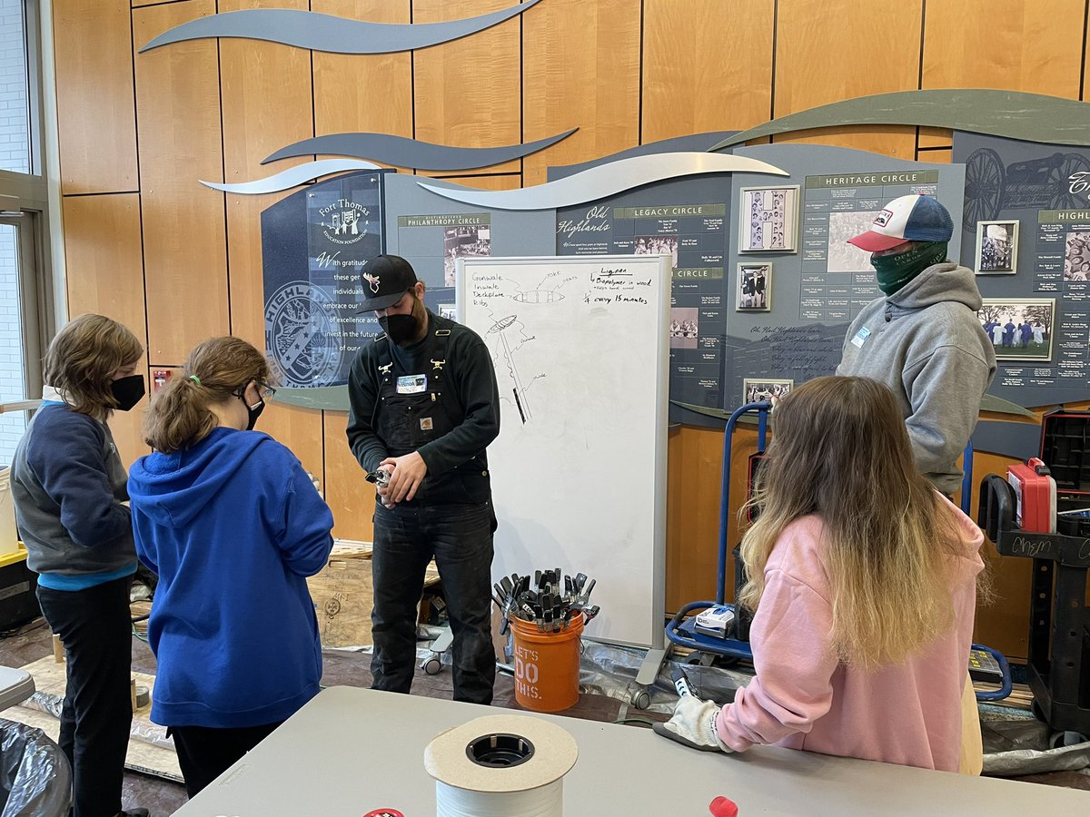 kemprHHS's tweet photo. Students applying physics skills w boat building workshop by Camping and Education Foundation @FTSchools @FTHighlandsHS @BBradfordFTIS https://t.co/ouctmsZKDU