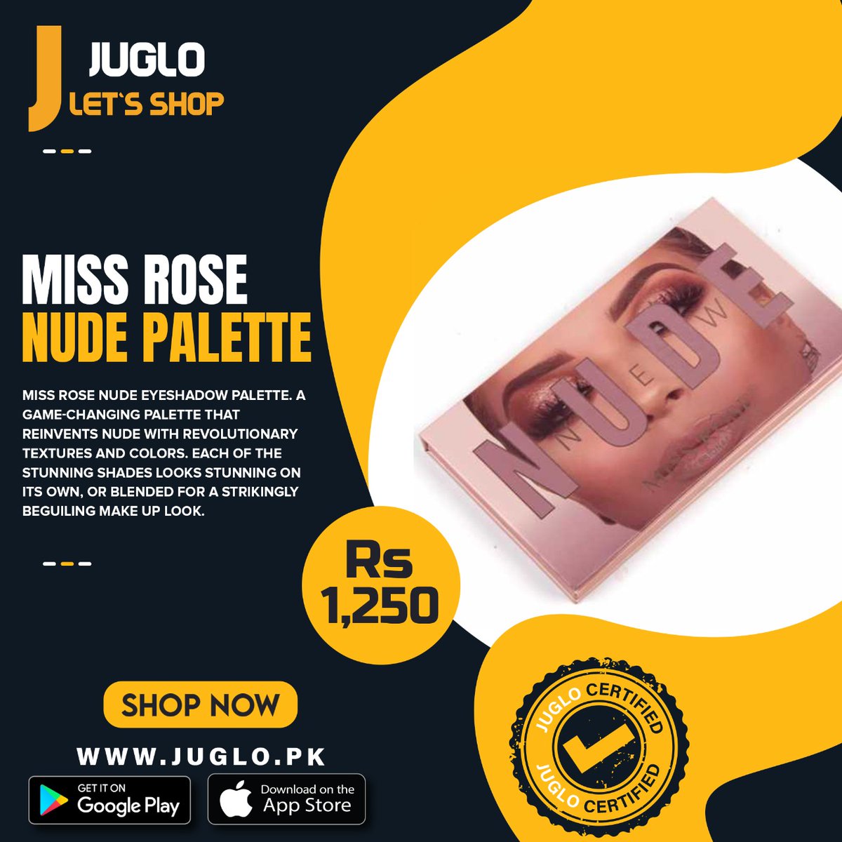 The all-in-one eye shadow palette consists of 18 highly-pigmented shades, ranging from flattering mattes to shimmer-drenched hues, and has everything you need to transform your lids...
juglo.pk/miss-rose-nude…
#juglopk #onlineshopping #Eyeshadowpalette #missrosecosmetics
#makeup