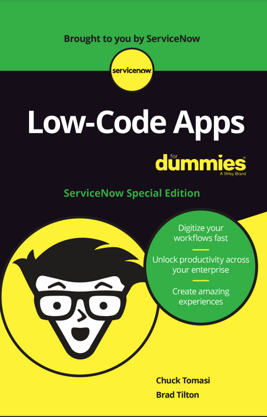 GoranLundqvist's tweet photo. We have a lot of free eBooks around #ServiceNow.
How about this one "Low-Code Apps For Dummies". This one is written by no one else but @ctomasi  &amp; @bradtilton https://t.co/tDcCgUzYYC https://t.co/hl9BOxTVxf