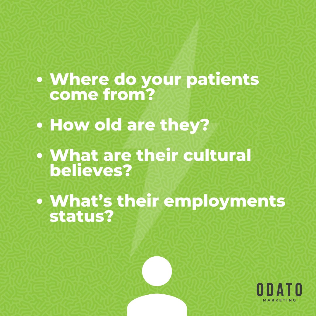odatomarketing's tweet photo. Research is the key to building a persona. Before you start your research, you will need to write a few questions:

⚡Where do your patients come from?
⚡How old are they?
⚡What are their cultural believes?
⚡What’s their employments status?

#marketingpersonas #medtech https://t.co/3sdeWsoWAV