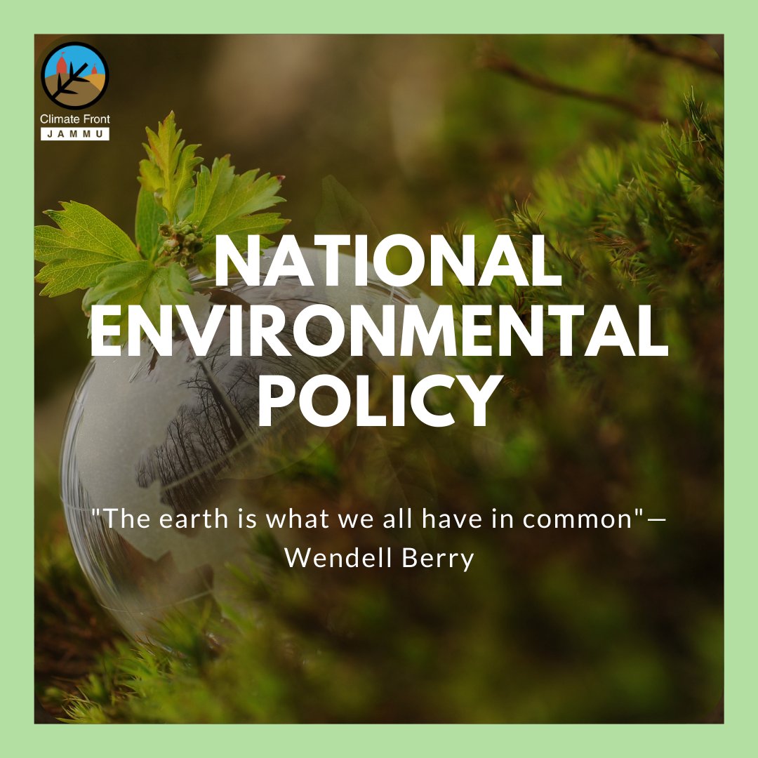 ClimateFrontJMU's tweet photo. Despite being introduced in 2006, more effective and robust implementation of the NEP is the need of the time to tackle new, emerging threats of the decade. https://t.co/dC0oBVpiJ0