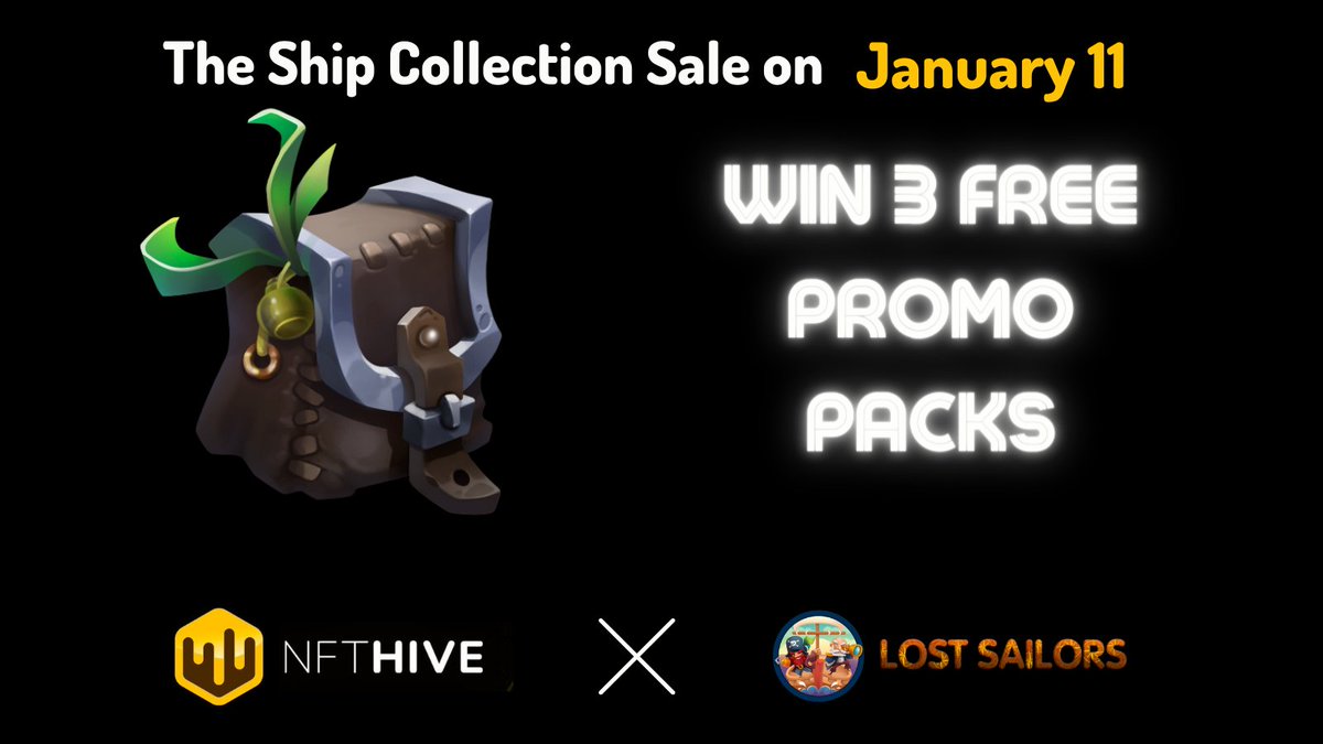 nfthiveio's tweet photo. Hello fellow #WAXTRONAUTS !  We've got yet another fantastic #NFTGiveaway 

3 Promo packs from our friends at @lostsailorsNFT the next big #P2EGame on @WAX_io 

😍 Follow, Like and RT
🙌 Tag some friends and leave your WAM
🤝 Join https://t.co/SnWyQ4hvET

Look out for the Sale! https://t.co/GBCCU1SxPj