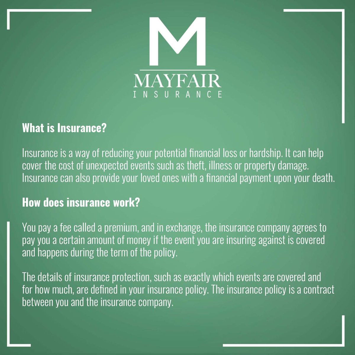 MayfairInsTZ's tweet photo. Today we begin a learning Wednesday series where we'll be teaching you Insurance basics to demystify and answer queries requested by you.  

Let us know in the comment section what General Insurance topics you'd like is to cover. https://t.co/JxyVGmSZwB